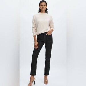PAIGE Cindy Coated Straight-Leg Jean